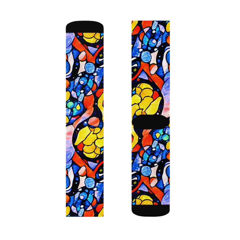 Supernova Symphony on Socks — Left Sock