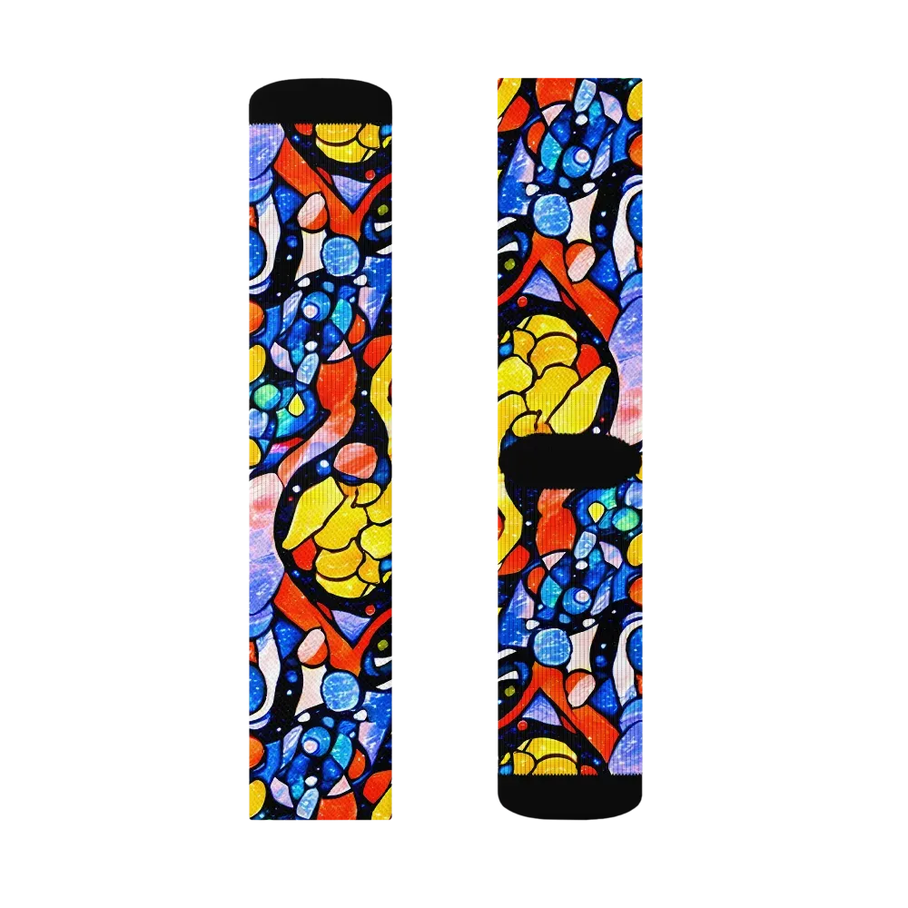 Supernova Symphony on Socks — Right Sock