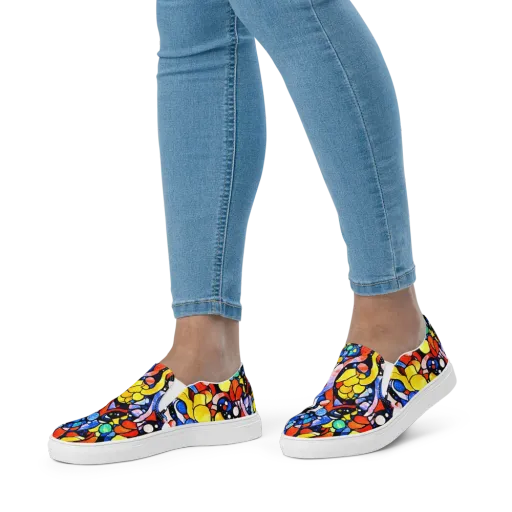 Supernova Symphony on a Women's Slip-On Canvas Shoes