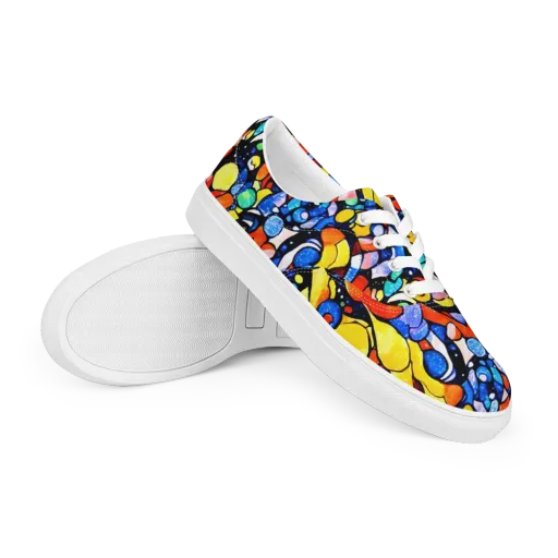 Supernova Symphony on a Men's Lace-Up Canvas Shoes