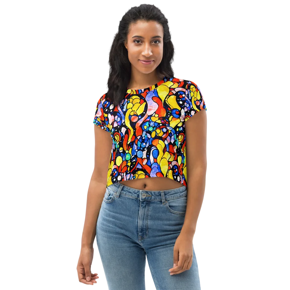 Supernova Symphony on Crop Tee — Front