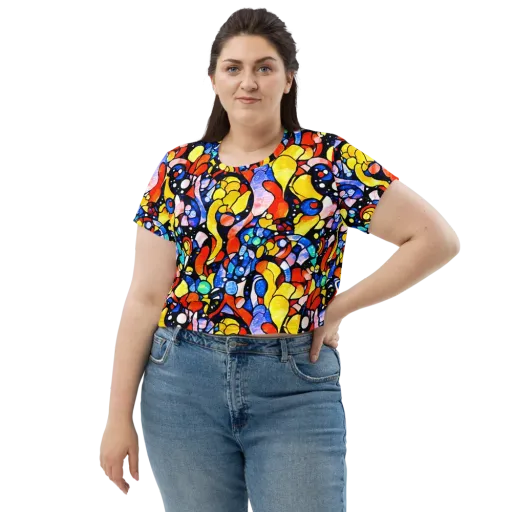 Supernova Symphony on a Crop Tee