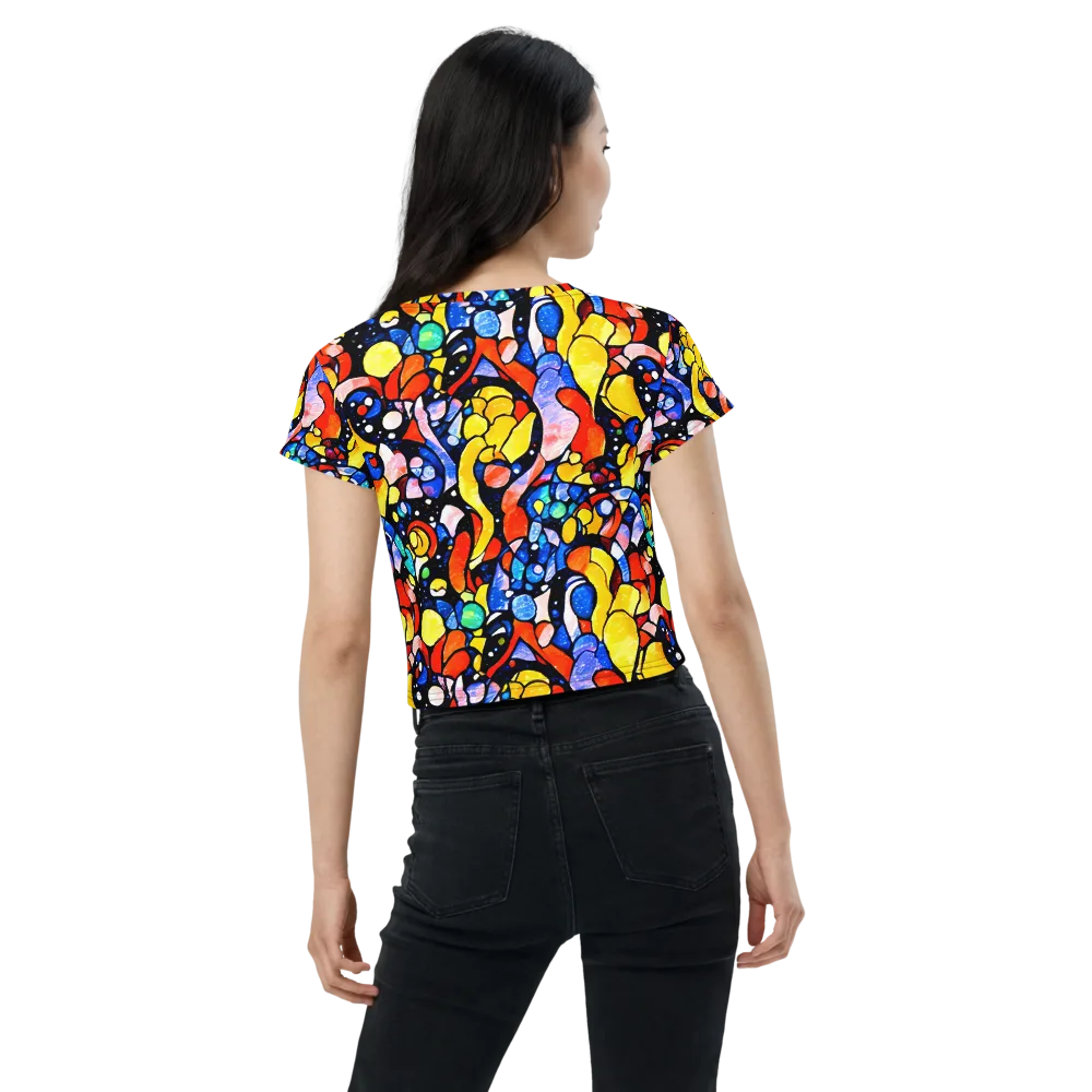 Supernova Symphony on Crop Tee — Back