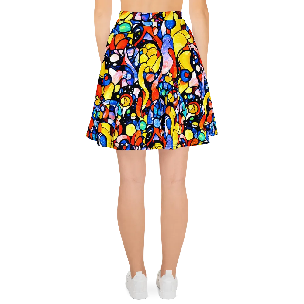 Supernova Symphony on Skater Skirt — Back