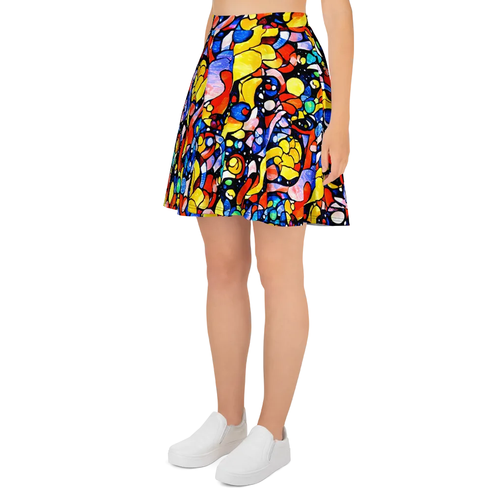 Supernova Symphony on Skater Skirt — Left