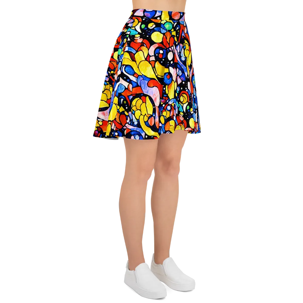 Supernova Symphony on Skater Skirt — Right