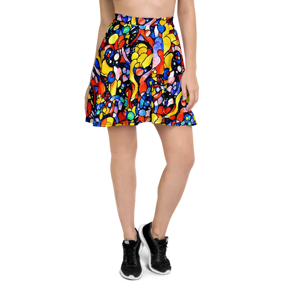 Supernova Symphony on Skater Skirt — Front