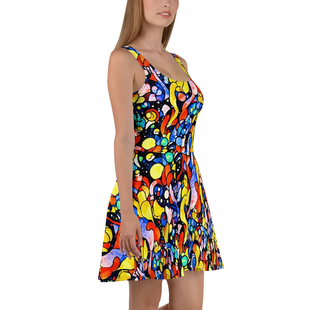 Supernova Symphony on Skater Dress — Right