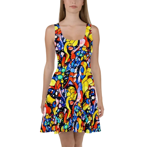 Supernova Symphony on a Skater Dress