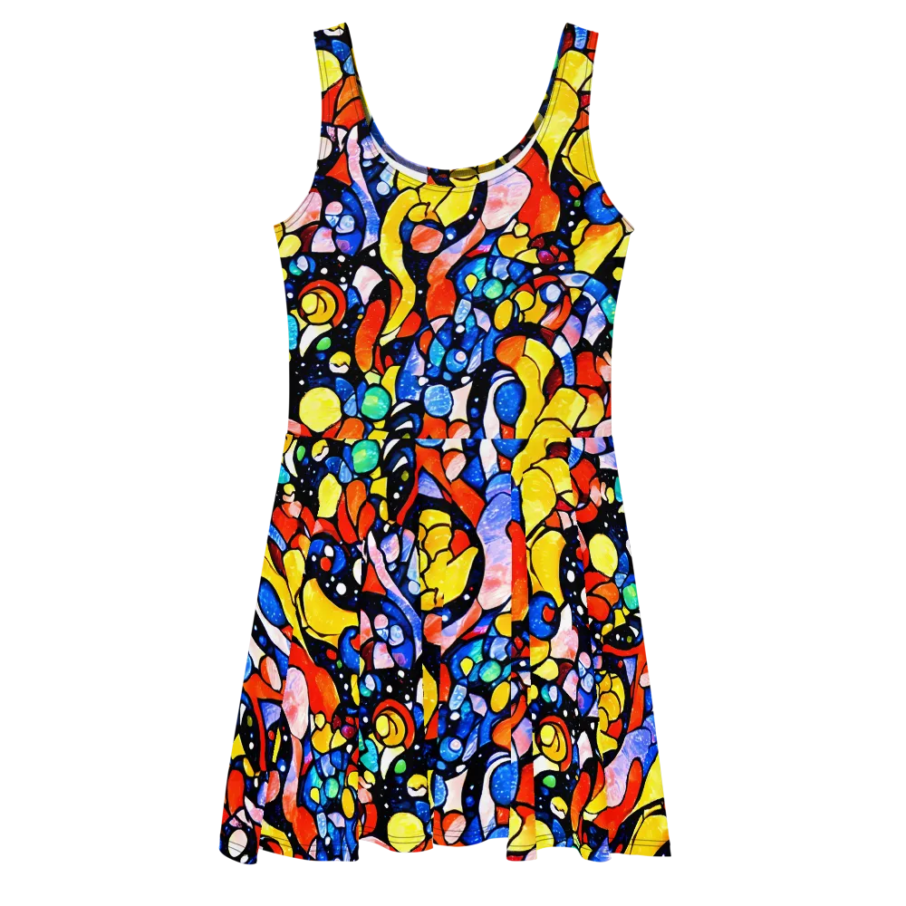 Supernova Symphony on Skater Dress — Front