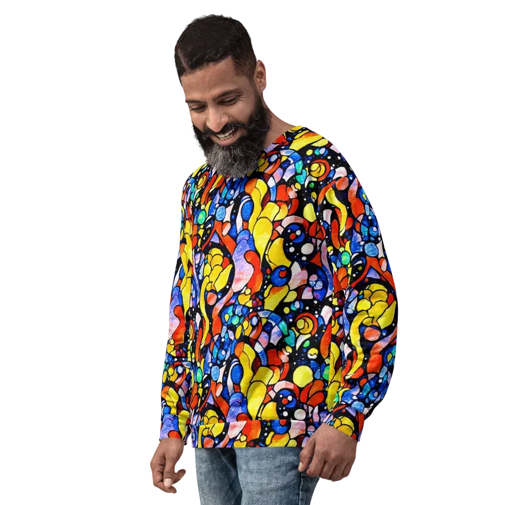 Supernova Symphony on Sweatshirt — Left Front