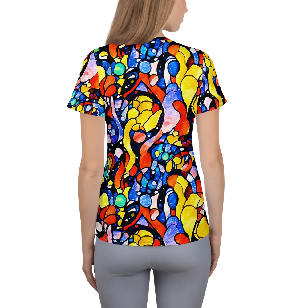 Supernova Symphony on Women's Athletic T-Shirt — Back