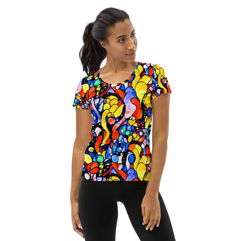Supernova Symphony on Women's Athletic T-Shirt — Front