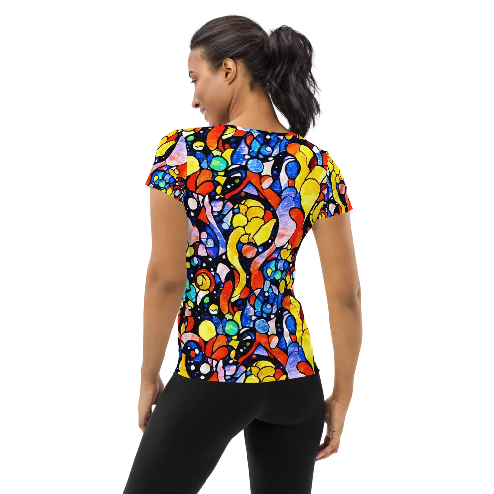 Supernova Symphony on Women's Athletic T-Shirt — Back