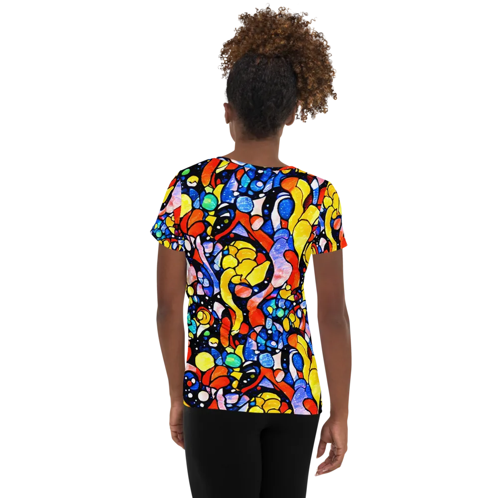 Supernova Symphony on Women's Athletic T-Shirt — Back