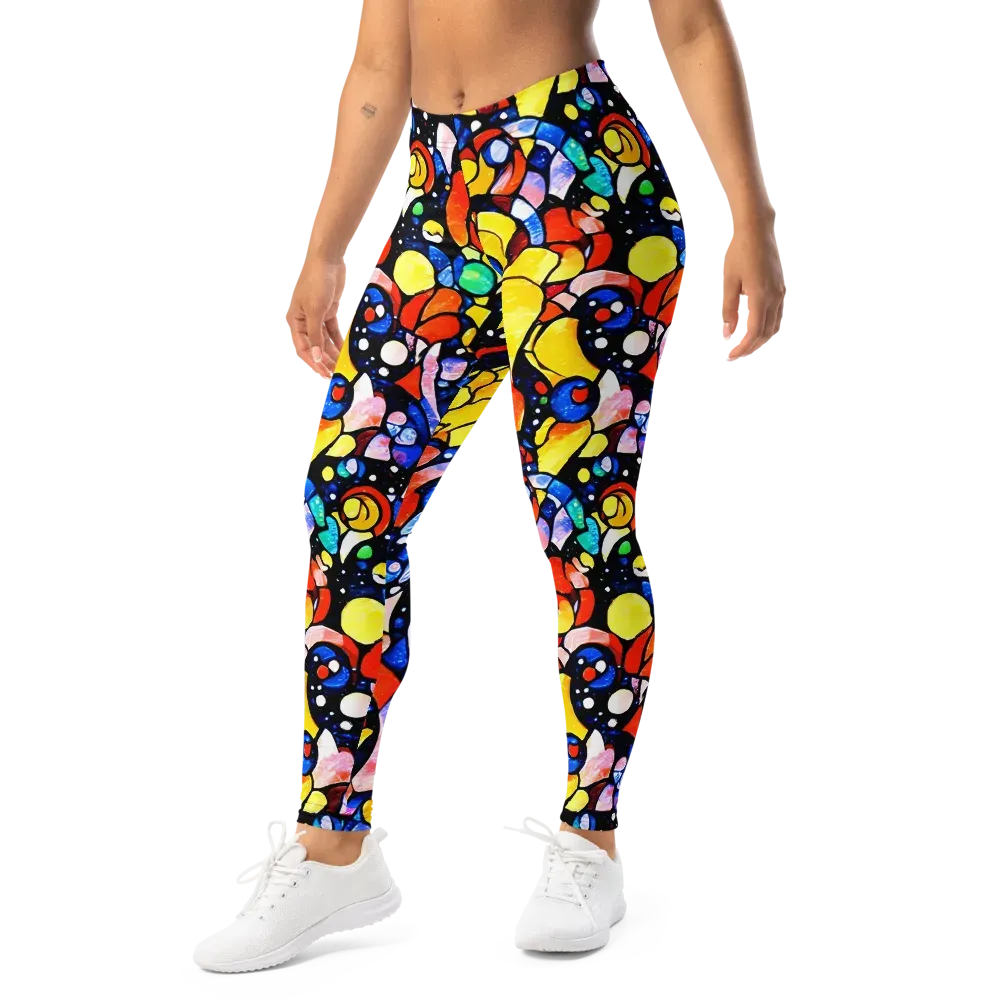 Supernova Symphony on Leggings — Left Front