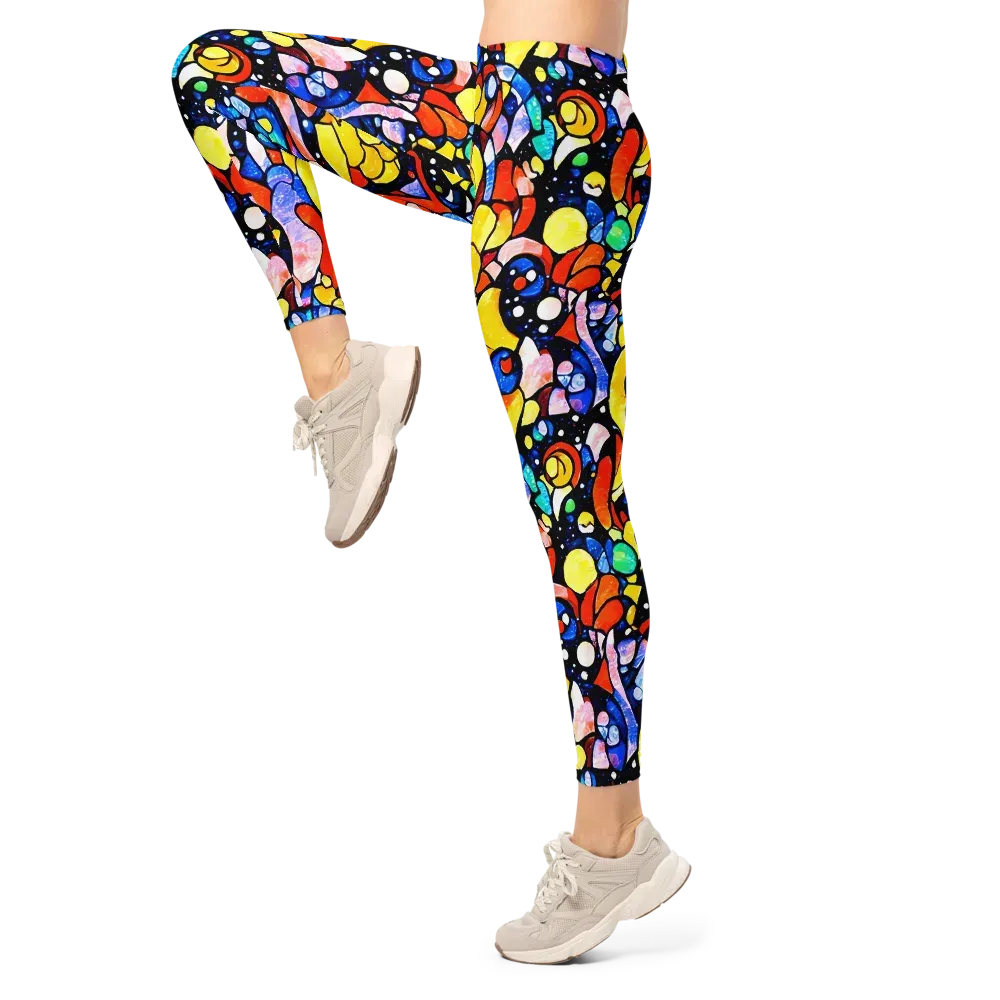 Supernova Symphony on Leggings — Left