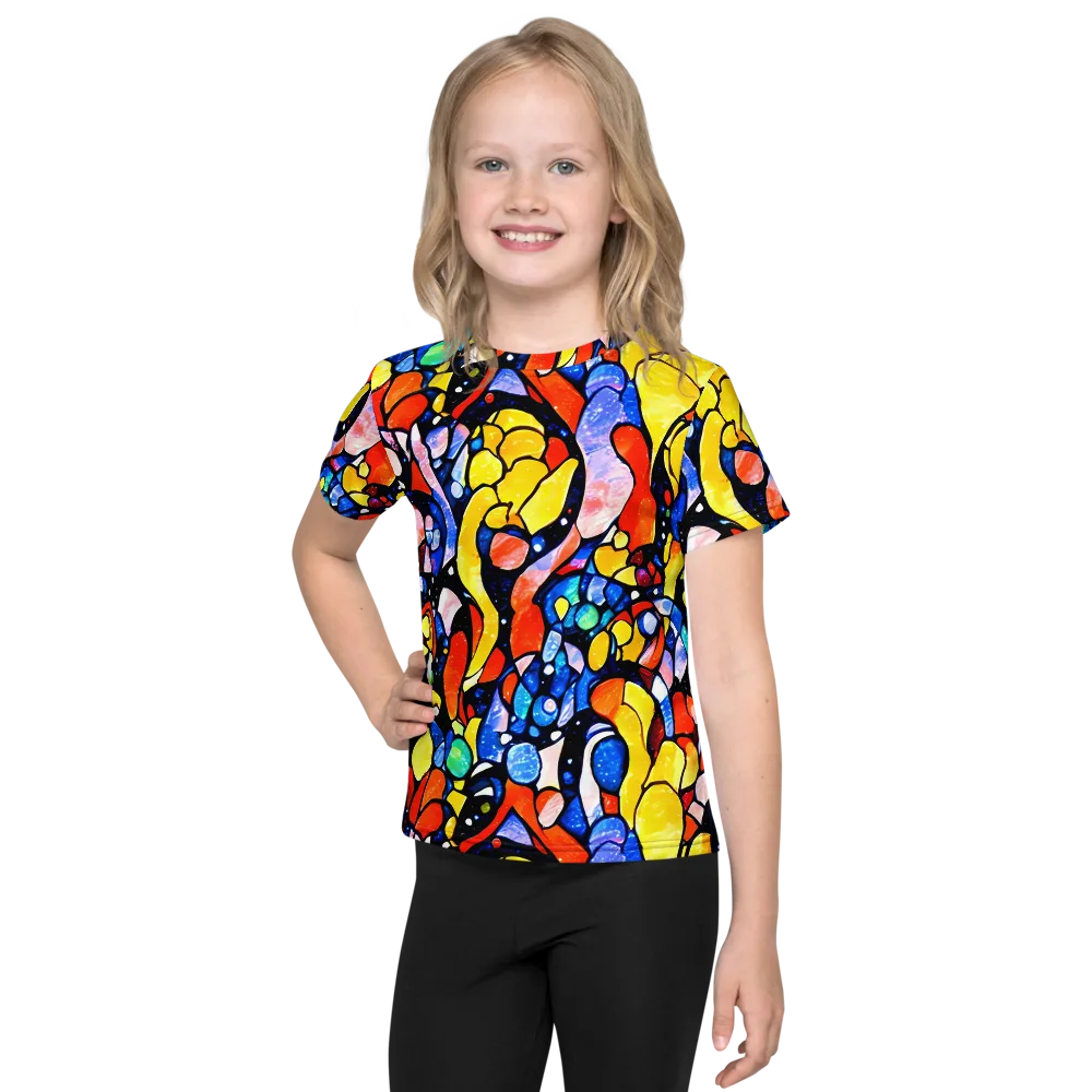 Supernova Symphony on Kids Crew Neck T-Shirt — Front