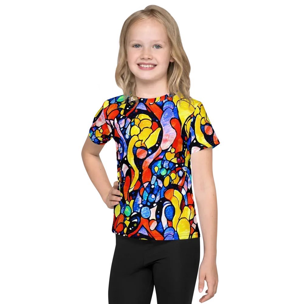 Supernova Symphony on Kids Crew Neck T-Shirt — Front