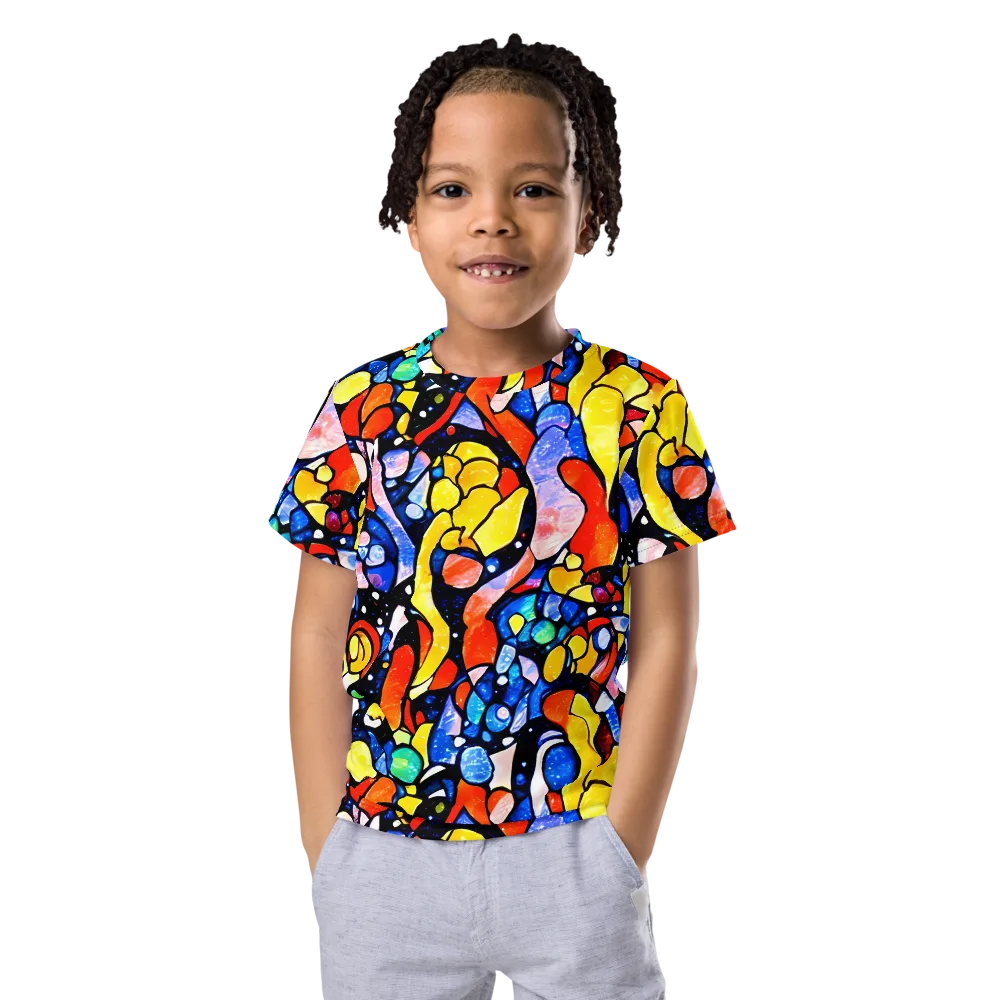 Supernova Symphony on Kids Crew Neck T-Shirt — Front
