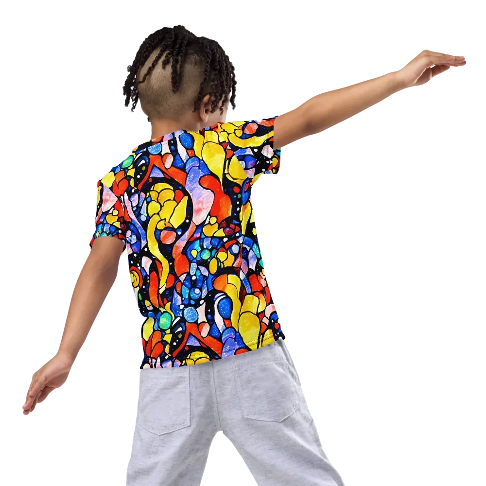 Supernova Symphony on Kids Crew Neck T-Shirt — Back