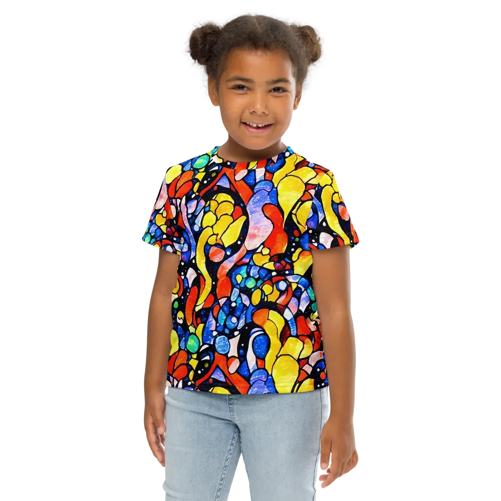 Supernova Symphony on Kids Crew Neck T-Shirt — Front