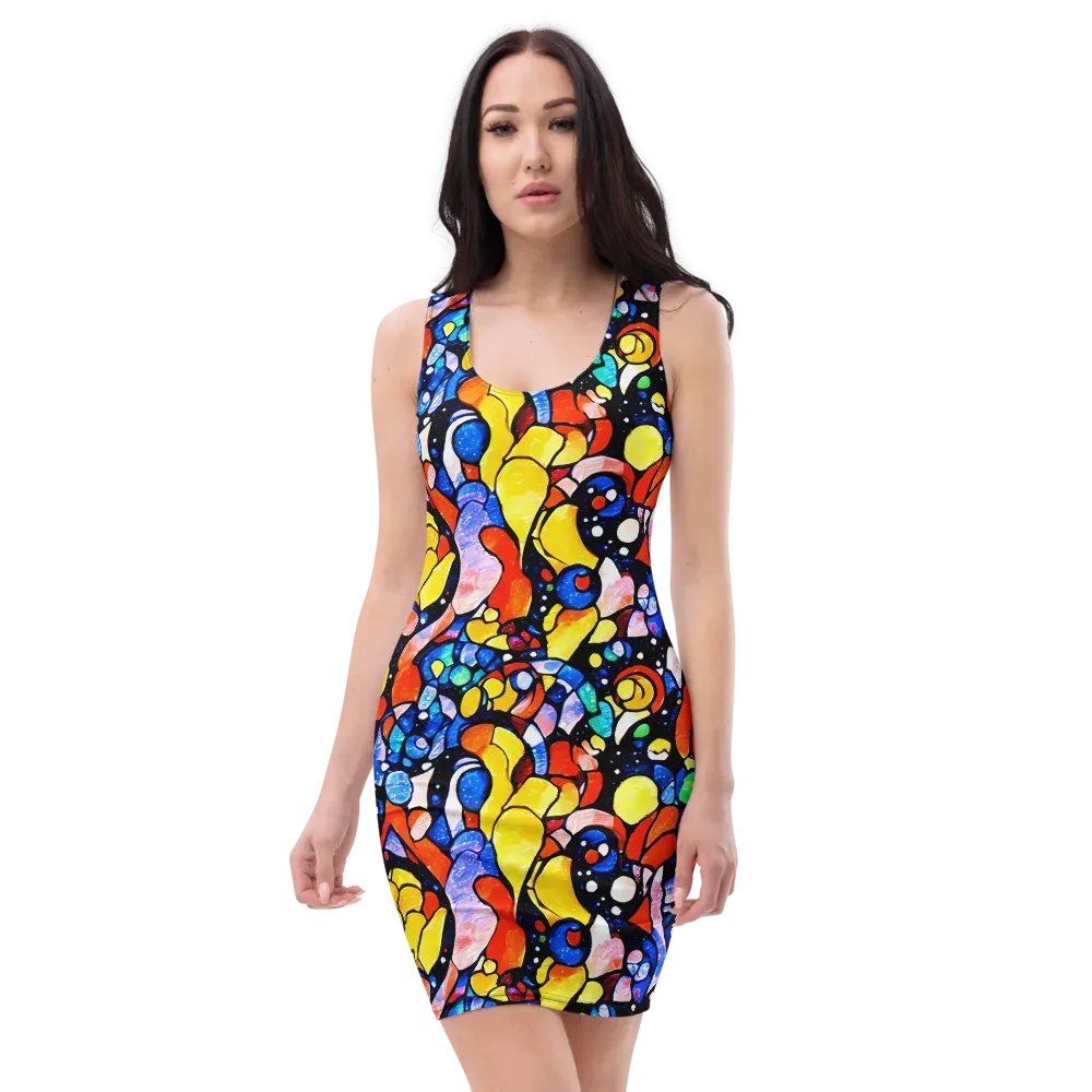 Supernova Symphony on Bodycon Dress — Front