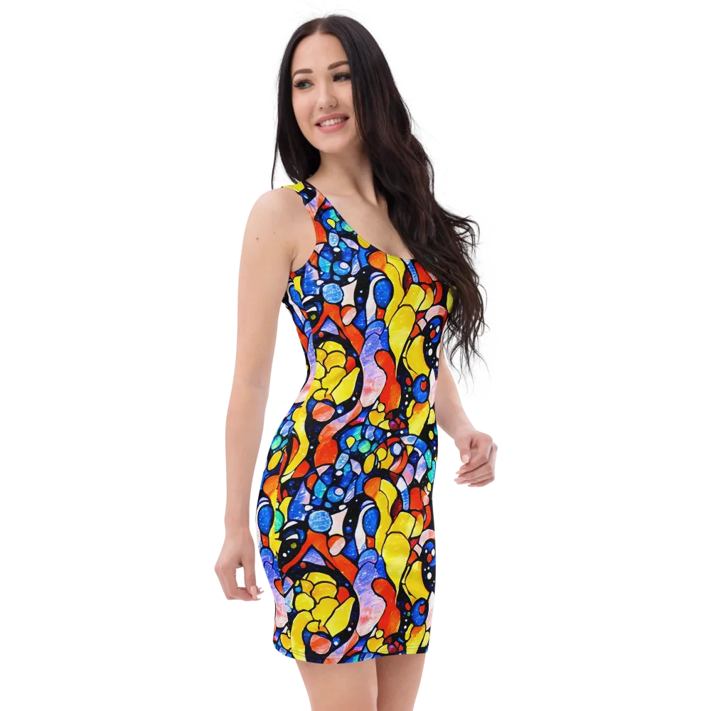 Supernova Symphony on Bodycon Dress — Right Front