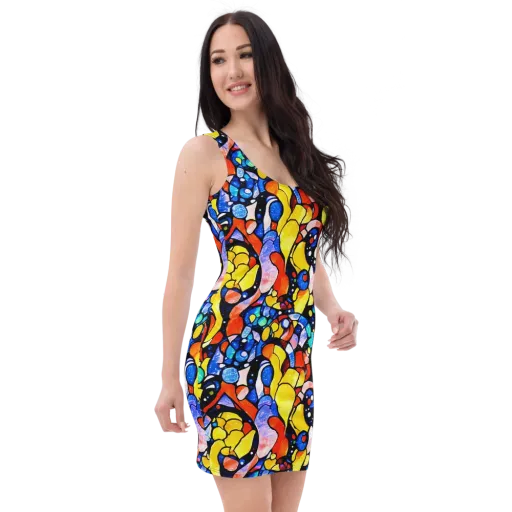 Supernova Symphony on a Bodycon Dress