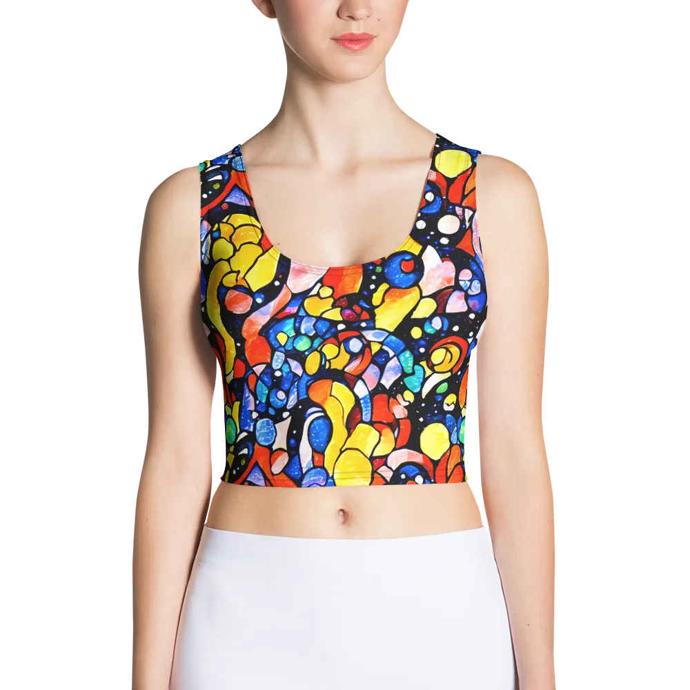 Supernova Symphony on Crop Top — Front