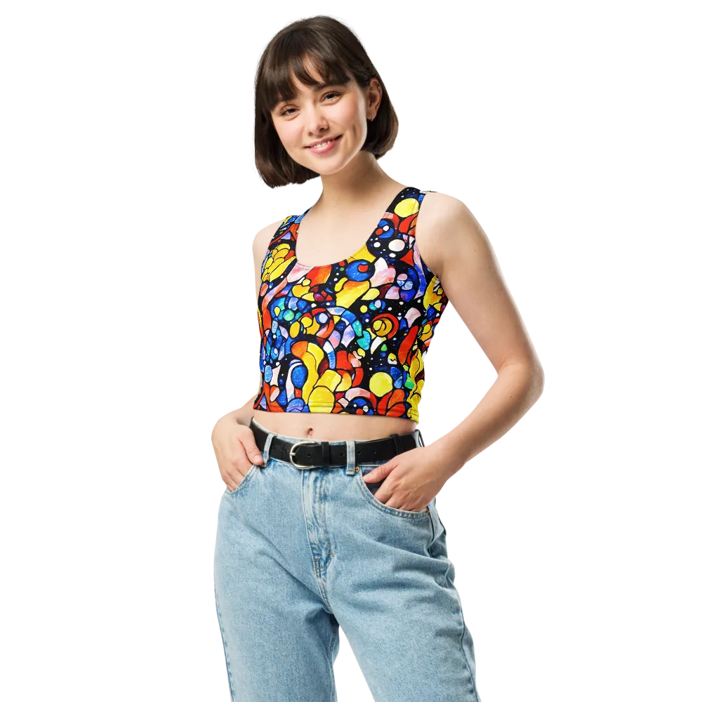 Supernova Symphony on Crop Top — Front