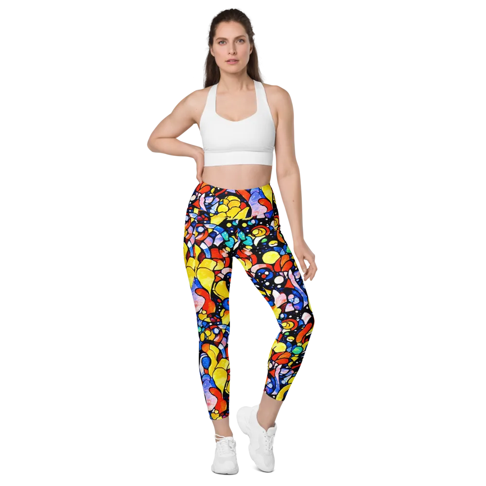 Supernova Symphony on Leggings with Pockets — Front