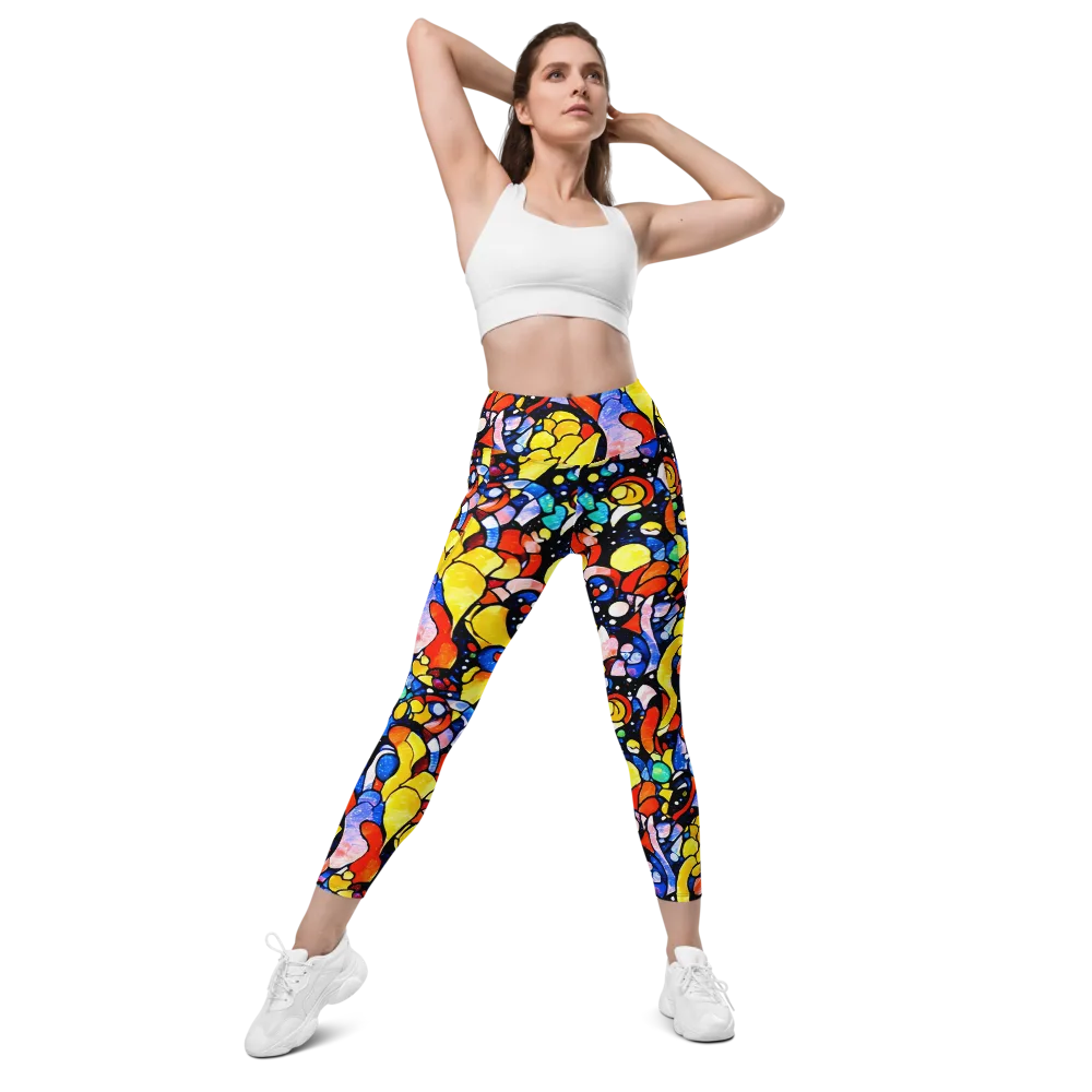 Supernova Symphony on Leggings with Pockets — Front