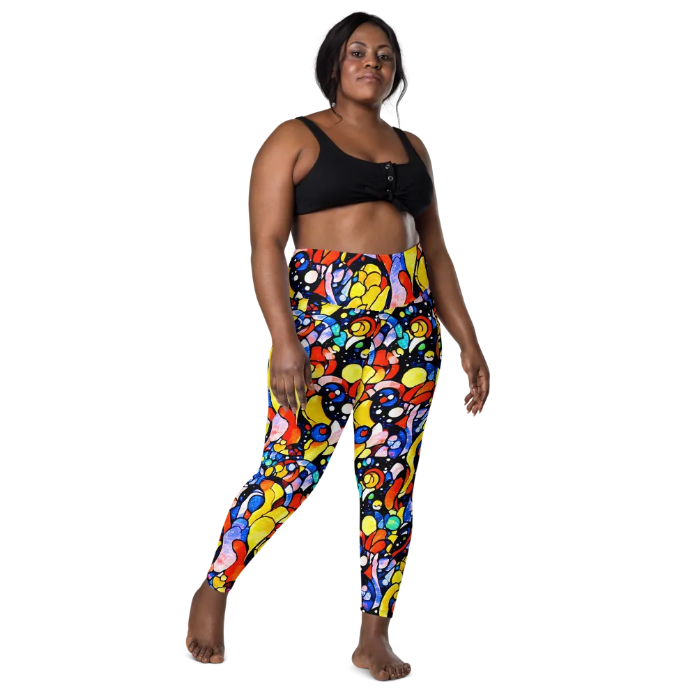 Supernova Symphony on Leggings with Pockets — Front