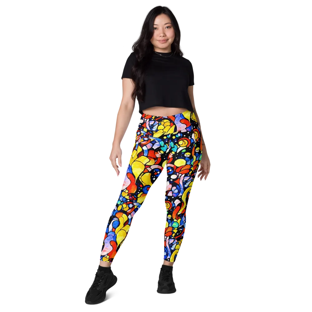 Supernova Symphony on Leggings with Pockets — Front