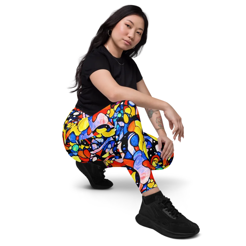 Supernova Symphony on Leggings with Pockets — Right Front