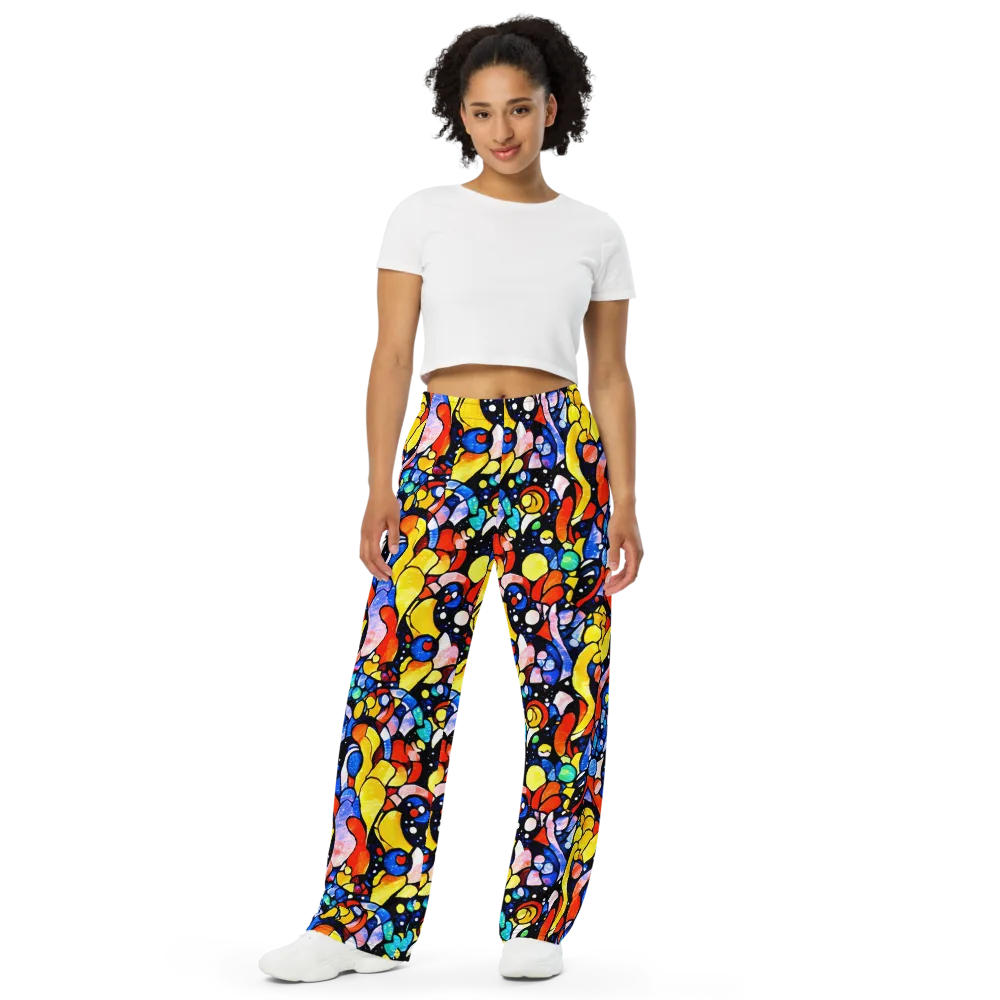 Supernova Symphony on Wide-Leg Pants — Front
