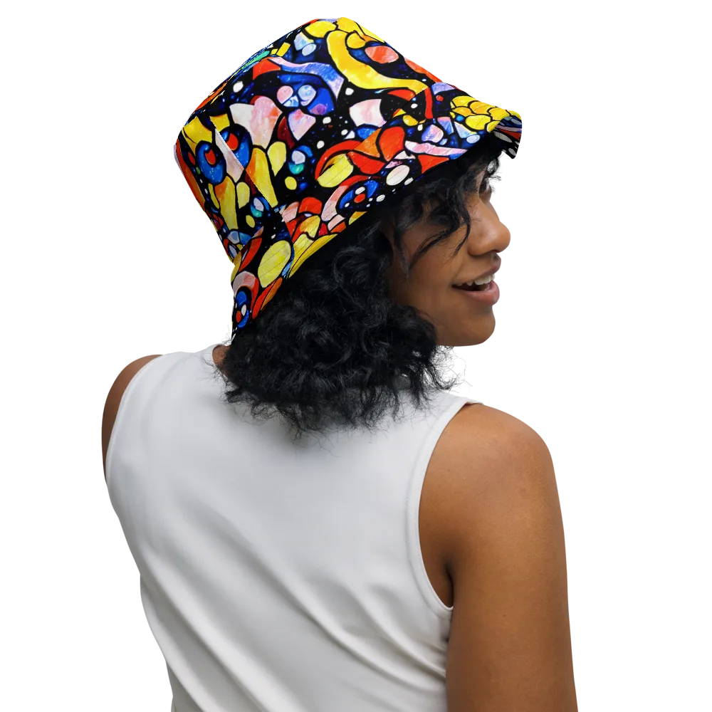 Supernova Symphony on Reversible Bucket Hat — Right Outside