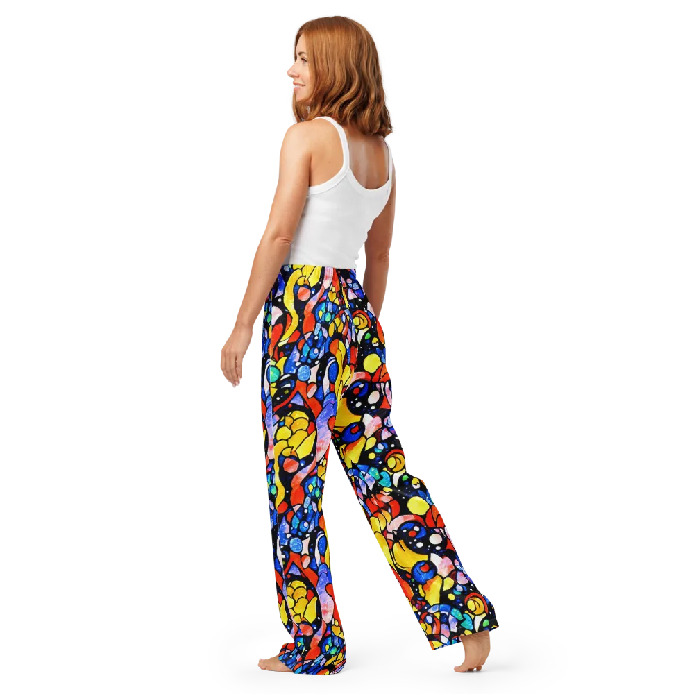 Supernova Symphony on Women's Pajama Pants — Back