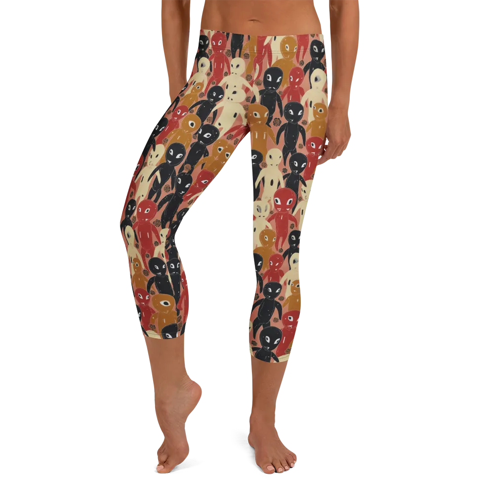 Roswell Roster on Capri Leggings — Front
