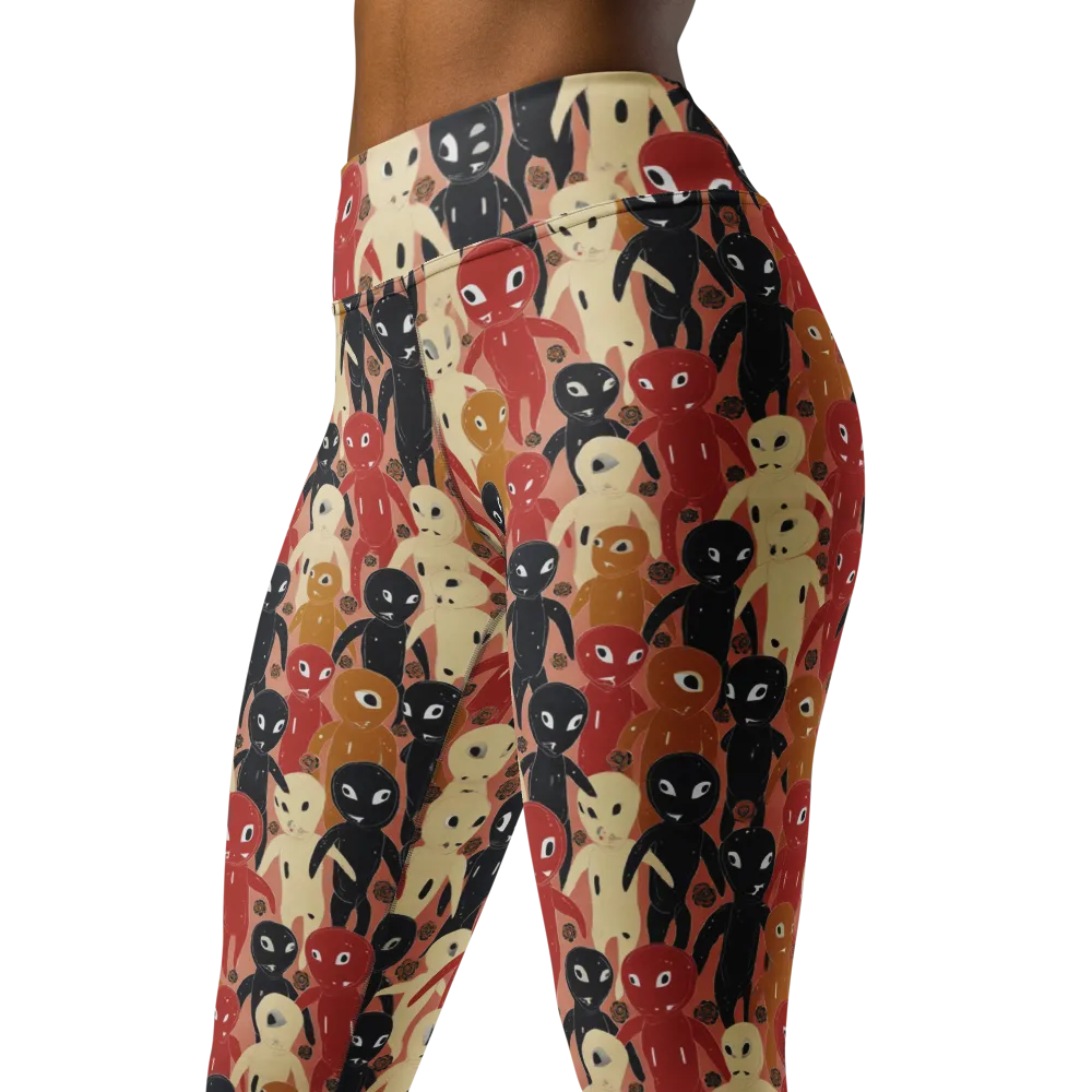 Roswell Roster on Yoga Leggings — Left Front