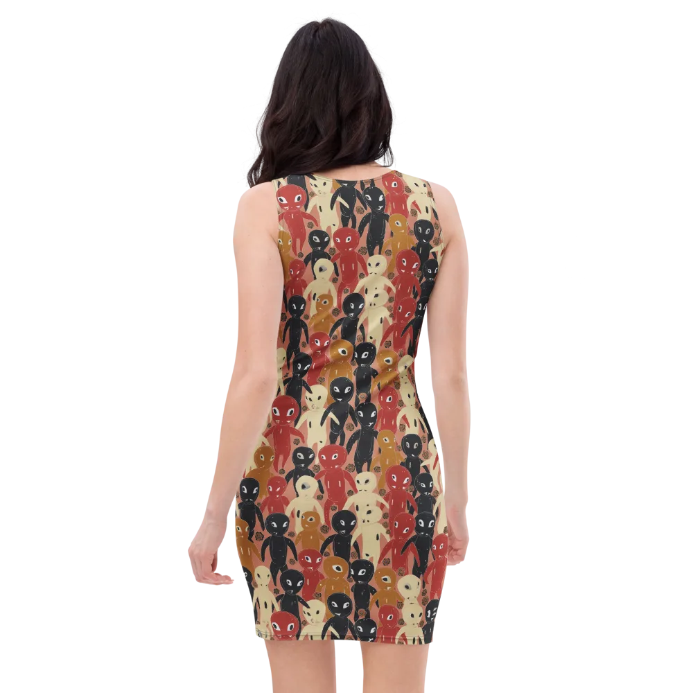 Roswell Roster on Bodycon Dress — Back