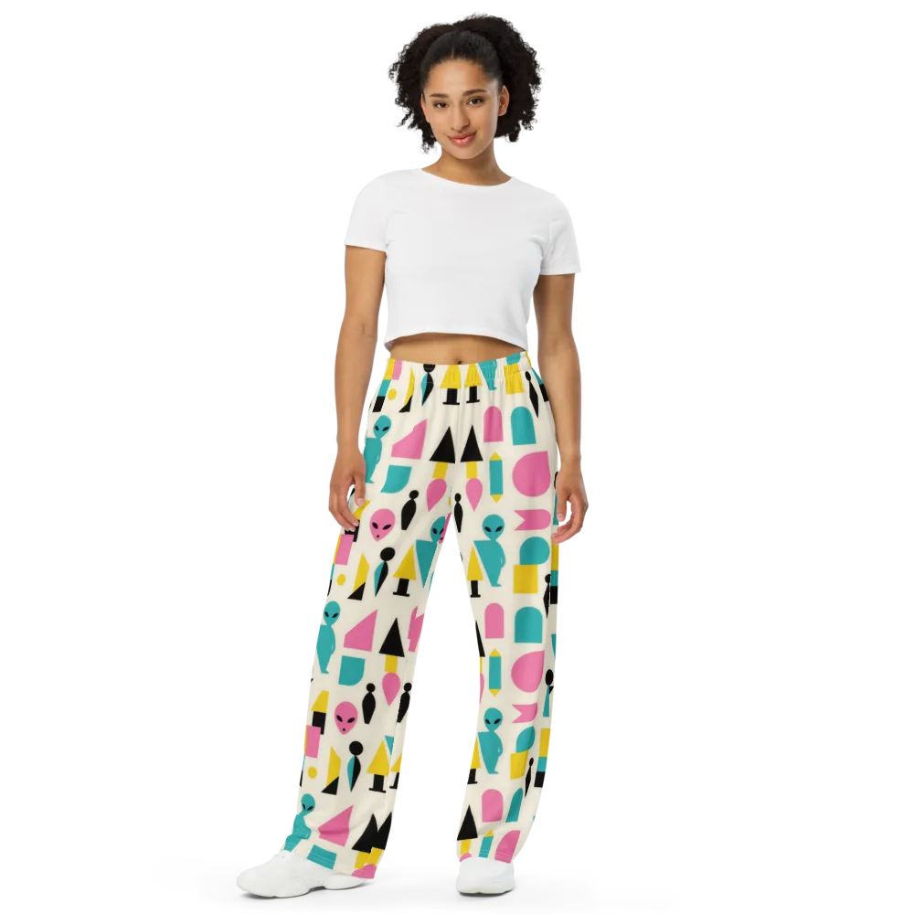 Alien Afterparty on Wide-Leg Pants — Front