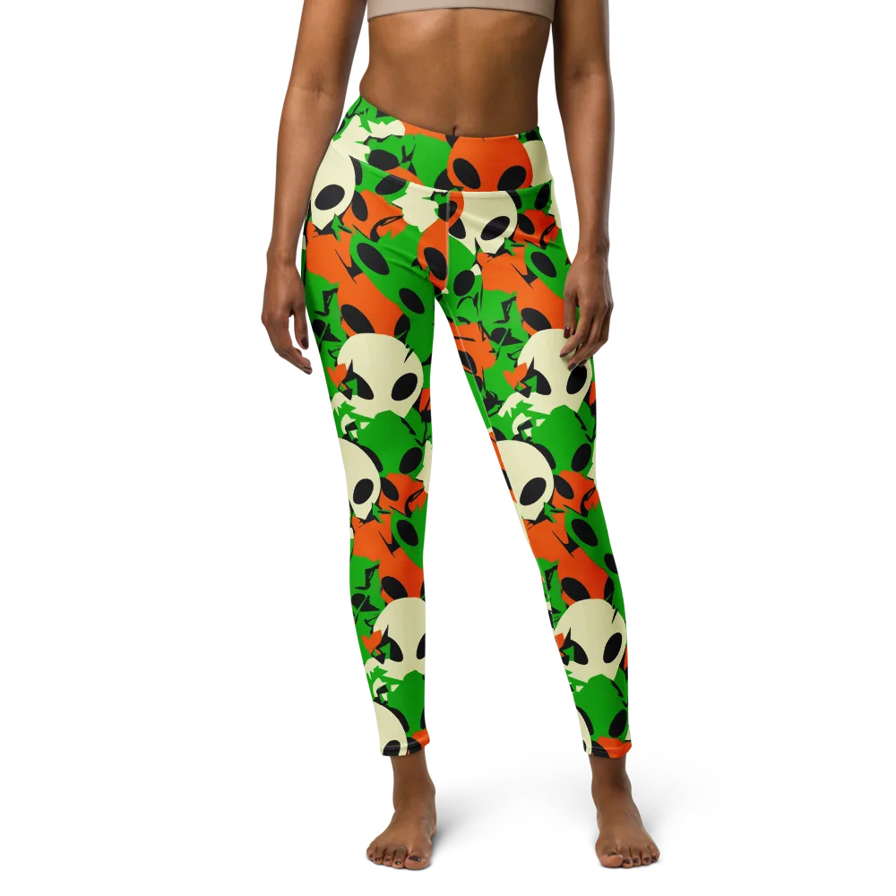 Electric Encounter on Yoga Leggings — Front