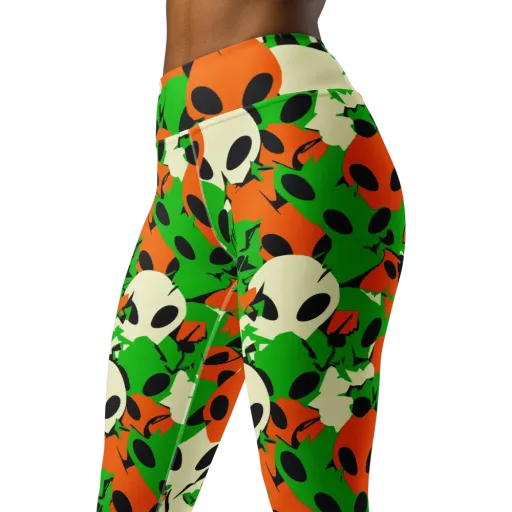 Electric Encounter on a Yoga Leggings