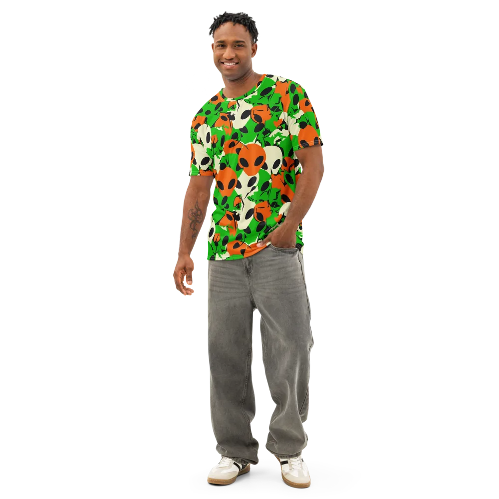 Electric Encounter on Men's Cotton Crew Neck T-Shirt — Front