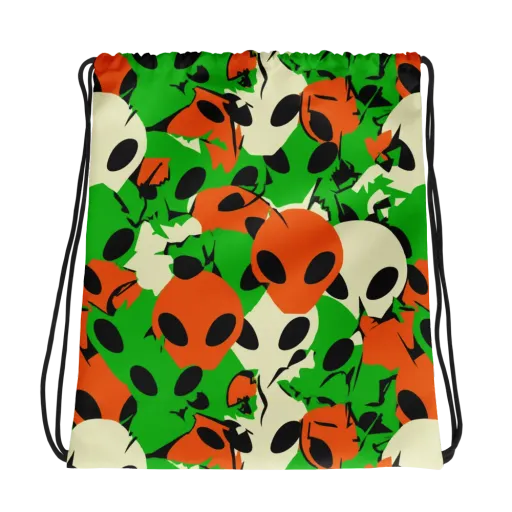Electric Encounter on a Drawstring Bag
