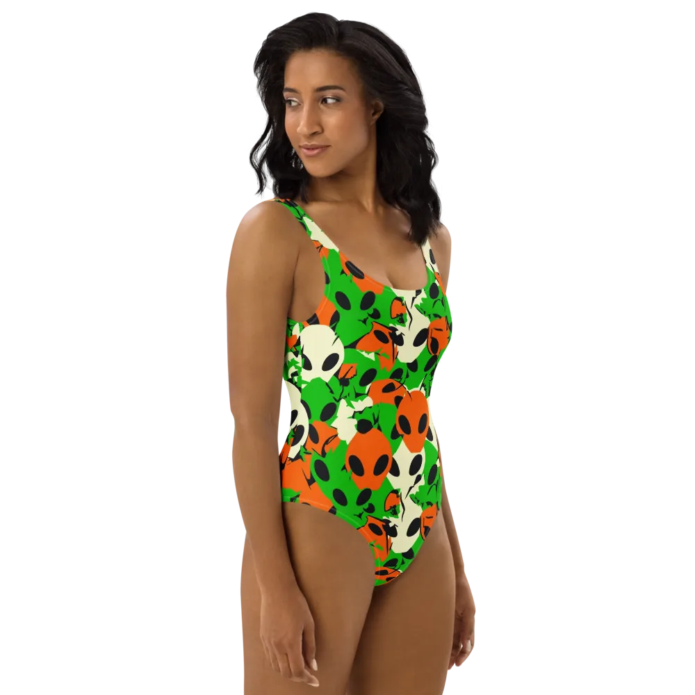 Electric Encounter on One-Piece Swimsuit — Right