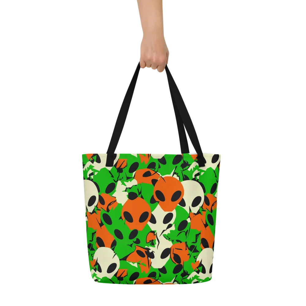 Electric Encounter on Large Tote Bag W/ Pocket — Front
