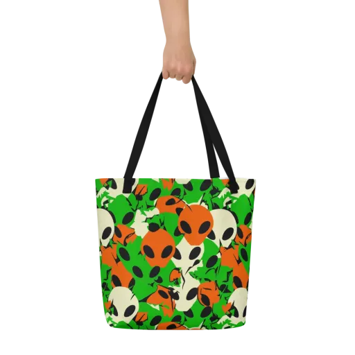 Electric Encounter on a Large Tote Bag W/ Pocket
